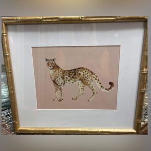 Cheetah print with Gold Bamboo Frame